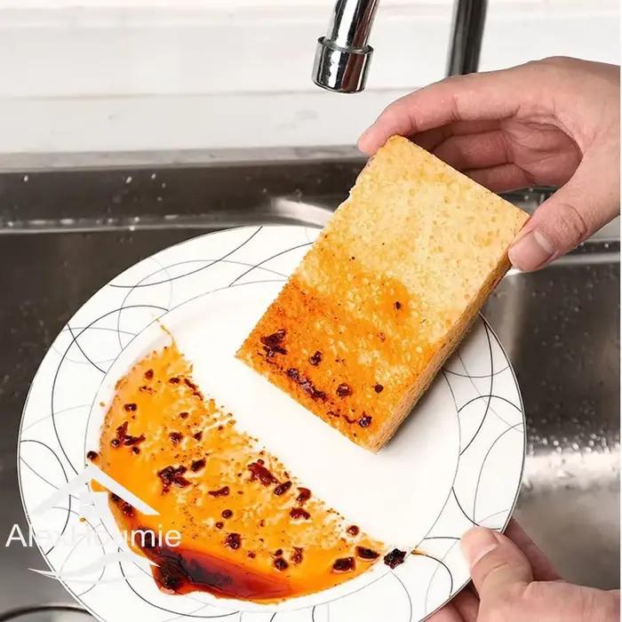 Paquet de 10 éponges de cuisine écologiques pour une vie durable, éponge naturelle sans odeur, tampo