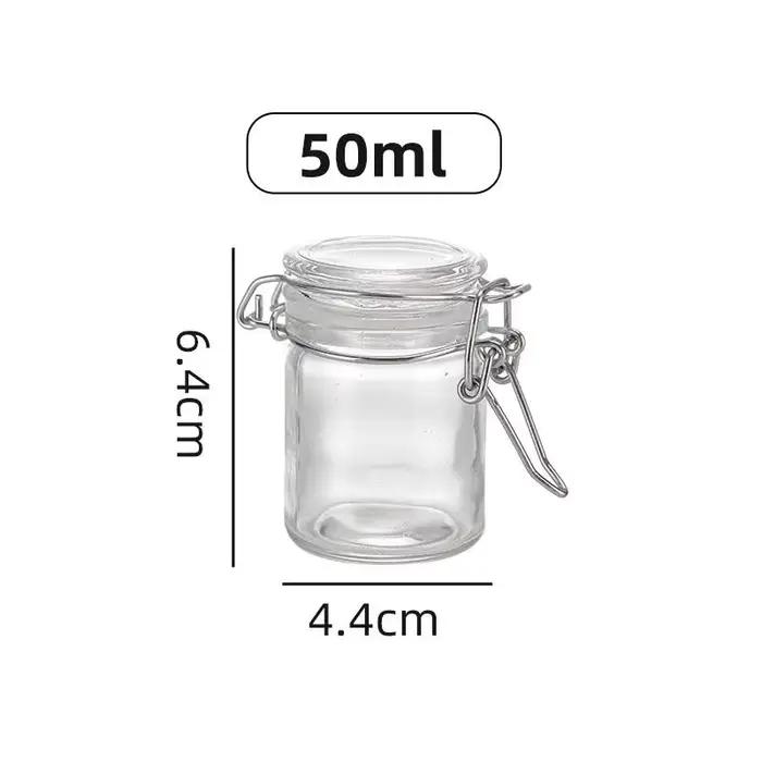 Bouteille en verre scellée de 50/100ml, pot pour la cuisine, aliments, cornichons, fruits en conserv