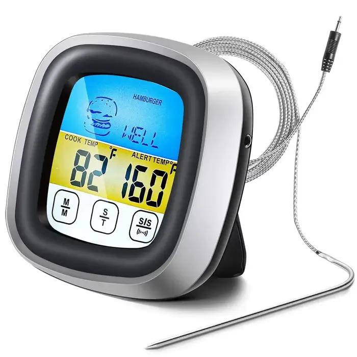 Thermomètre de cuisine numérique, sonde, écran tactile, viande, Barbecue, outil de mesure de la temp