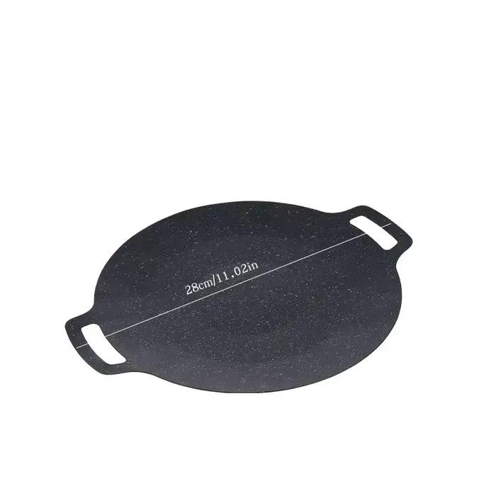 Plaque de cuisson coréenne pour barbecue, revêtement en pierre médicale, antiadhésive, effet marbre,