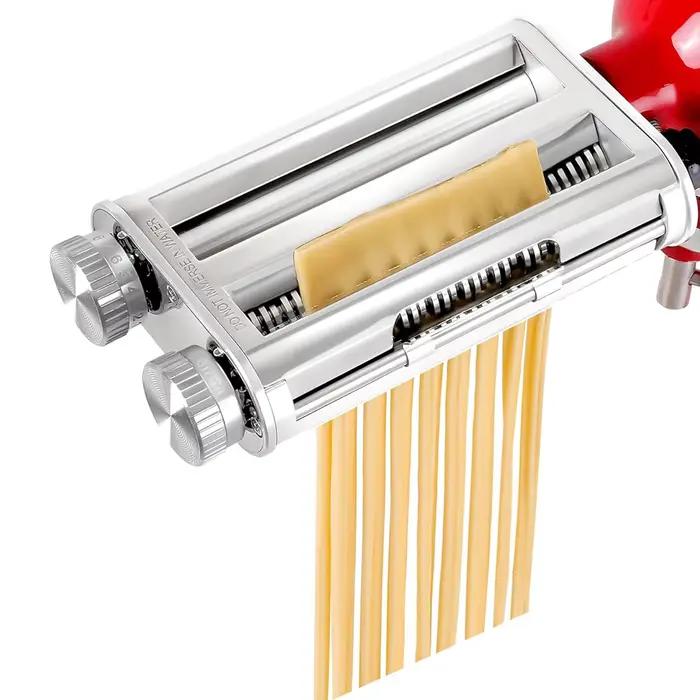 Accessoire pour machine à pâtes 3-en-1 pour batteurs sur socle KitchenAid, rouleau à pâtes avec coup