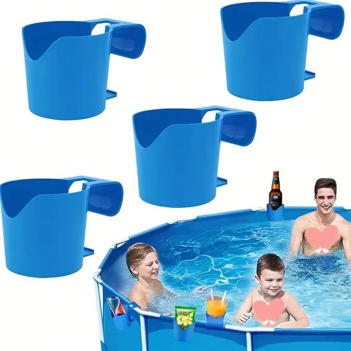 1 support multifonctionnel pour accessoires de piscine - support pratique pour boissons et désinfect