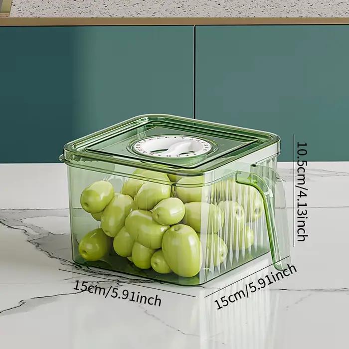 Boîte de rangement pour réfrigérateur empilable avec couvercle, capable de ranger du pain, des alime