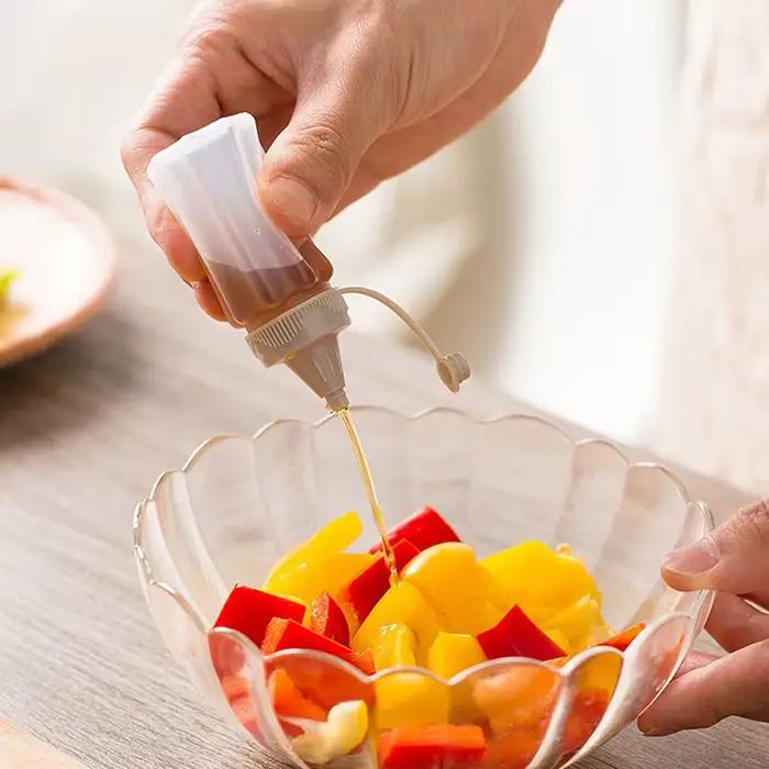 Mini bouteilles à presser, conteneurs de vinaigrette, outil de cuisine Portable pour Barbecue en ple