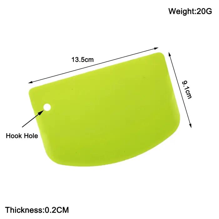 Spatule à crème à gâteau en plastique, 20G, 4 couleurs, couteau à pâte, coupe-beurre, grattoir de pâ