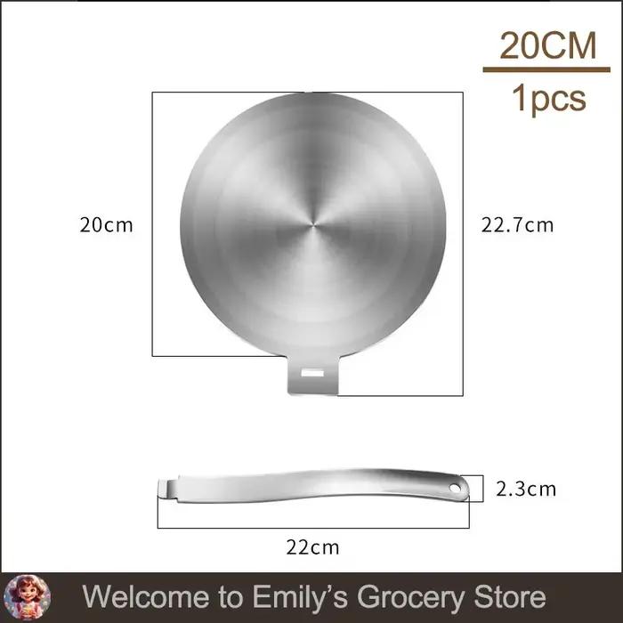 Plaque Thermique en Acier Inoxydable, 20/24/28cm, pour Cuisinière à Induction, Dégivrage Religieux, 