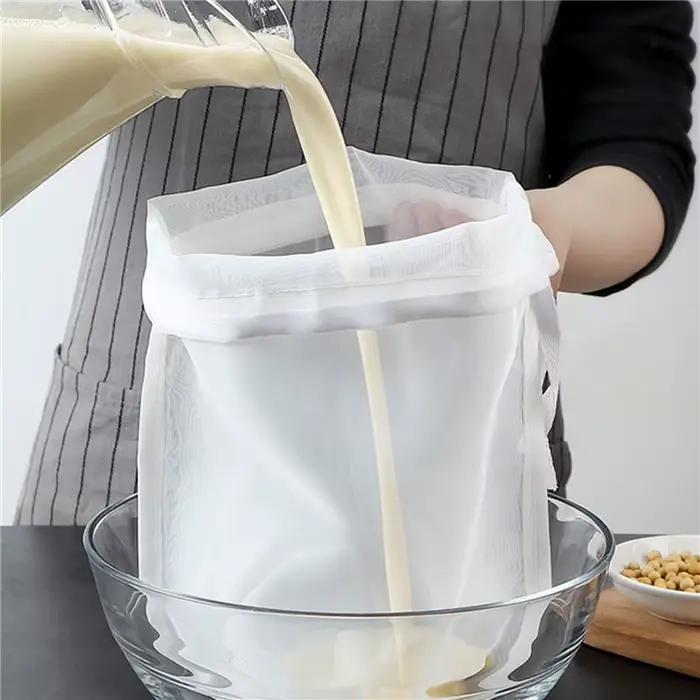 Sacs filtrants en Nylon, passoire à lait végétal, tamis de vidange, filtre à thé, sac en filet, Gadg