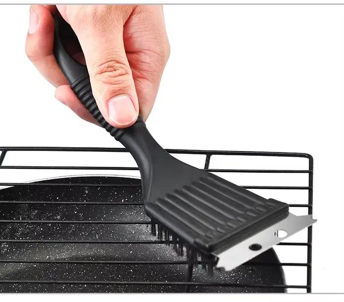 Brosse de nettoyage pour Barbecue, poils en fil d'acier, outil de cuisine Durable, Kit de gaz pour B