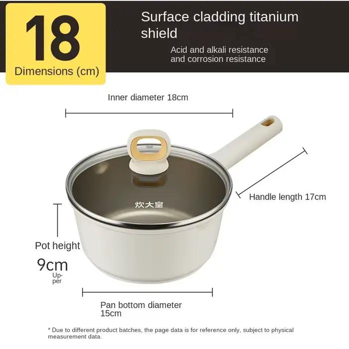 COOKER KING-Poêle à lait antiarina pour bébé, marmite alimentaire solide, petite marmite à lait boui