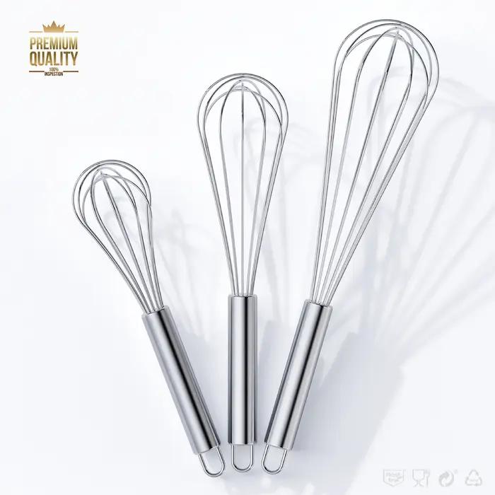 VIBella O®Fouet à ballon en acier inoxydable, batteur à fil, outil de cuisson de cuisine, antiadhési