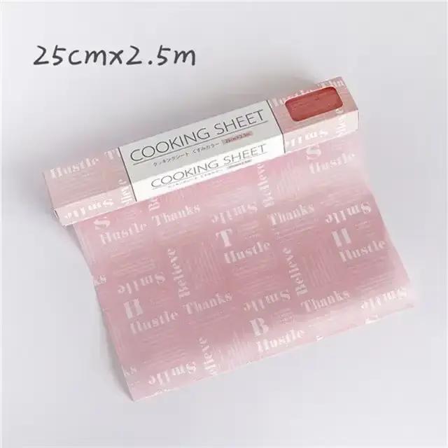 Rouleau de papier parchemin 1.8/2/2.5M pour la cuisson, papier ciré antiadhésif pour la décoration d