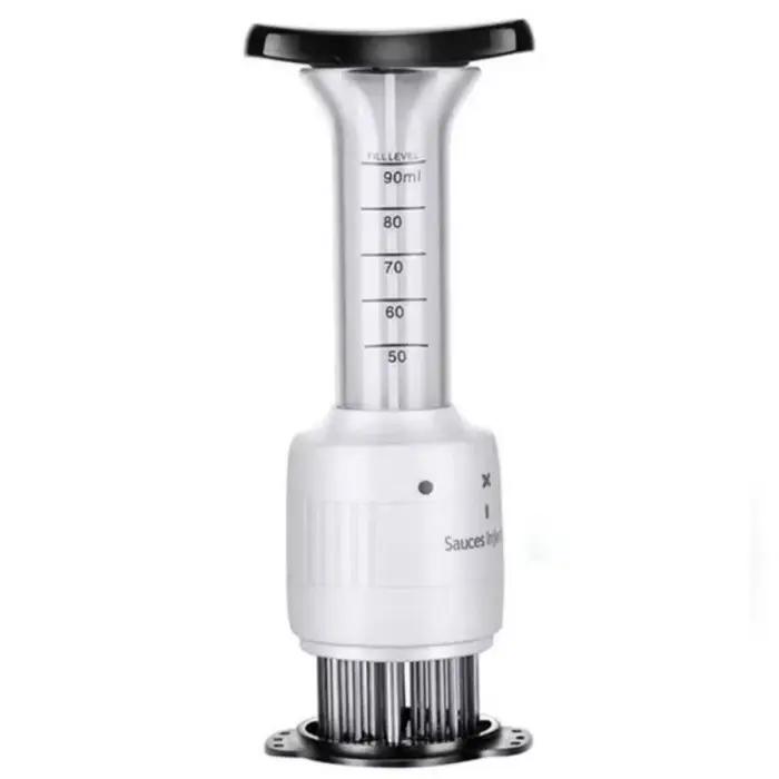 Injecteur de viande marinade en acier inoxydable 2 en 1, attendrisseur de viande, injecteur de marin