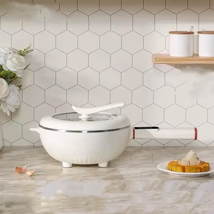 Marmite à frire électrique intelligente, cuisinière électrique multifonctionnelle, marmite antiarina