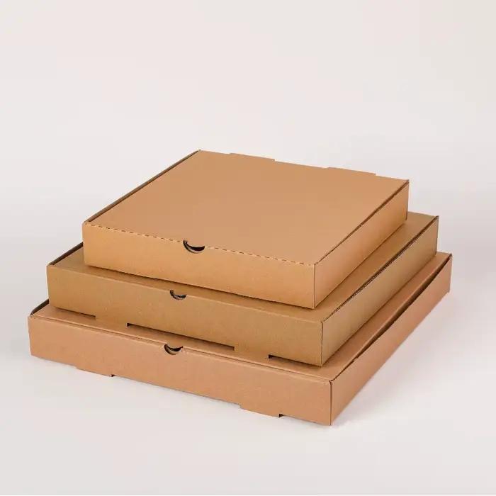 Boîtes d'emballage de Pizza ondulées, 6/7/8/9/11/12 pouces, boîte en papier à trois couches, boîte d