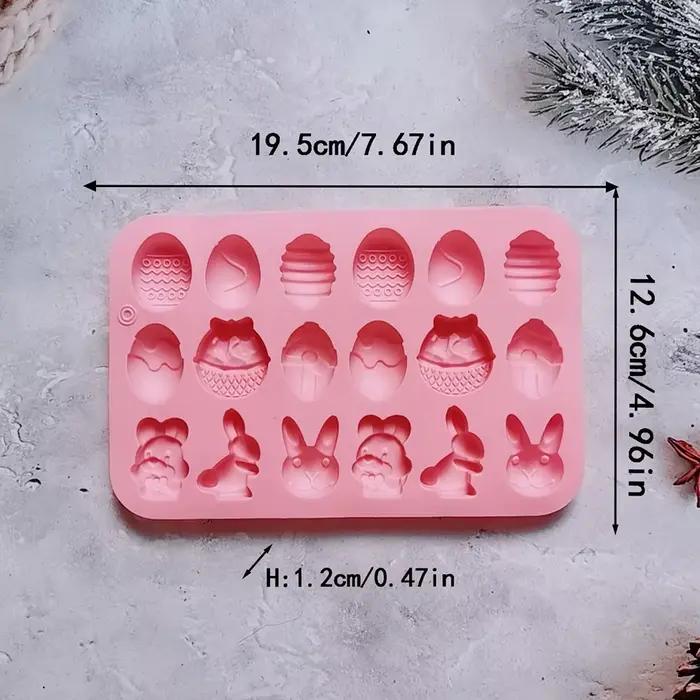 Moule de pâques en Silicone pour gâteau, chocolat, biscuits, cuisson, lapin coloré, décoration de va