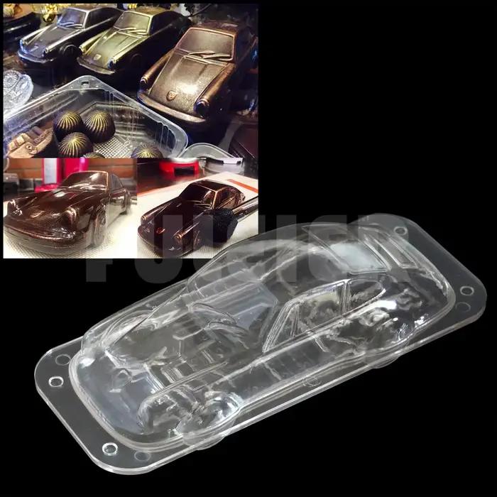 Moule à bonbons au chocolat 911, voiture de sport 3D, en plastique, chocolat belge, fait à la main, 
