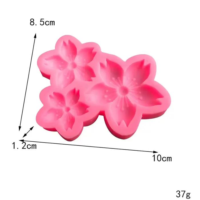Nouveau moule fleur de cerisier fleur de pêcher fleur de prunier chocolat Fondant gâteau décor Silic