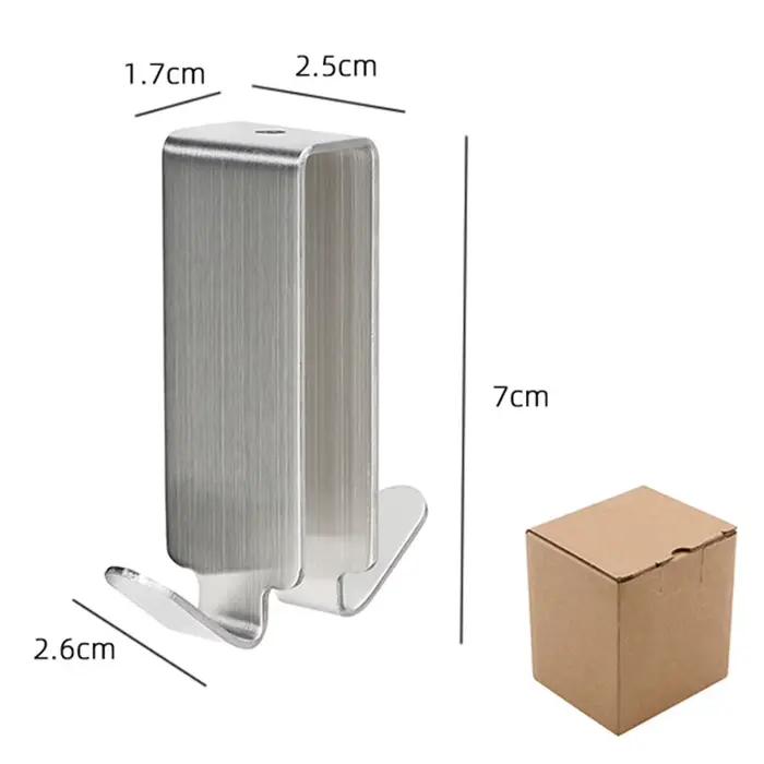 Crochets Double face en acier inoxydable, crochet de porte de douche de salle de bains sur porte en 