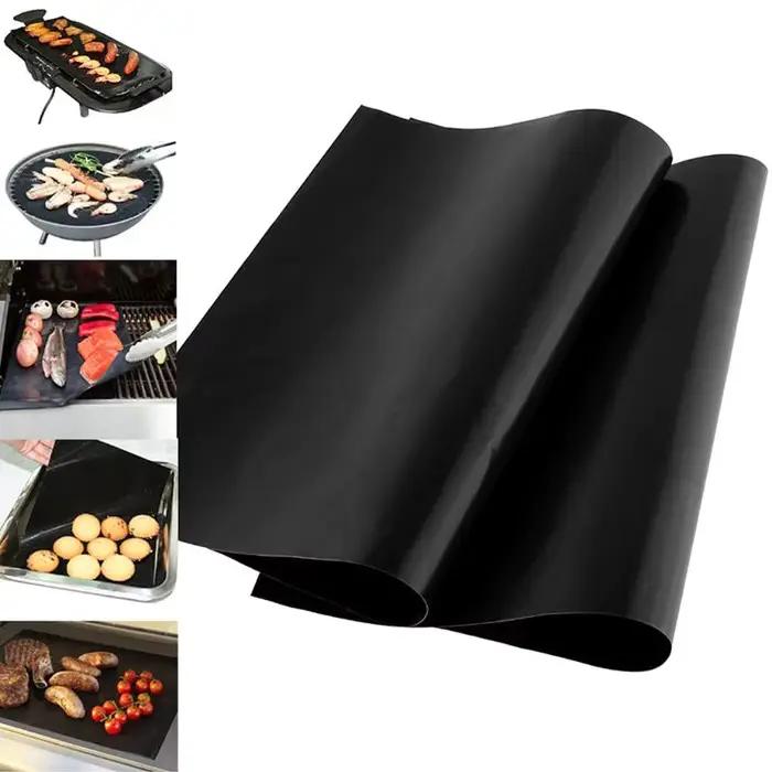 Tapis de cuisson antiadhésif pour barbecue, 40x33cm, feuille de cuisson, résistant à la chaleur, fou
