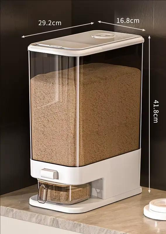 Boîte de stockage de farine de riz pressée de grande capacité, réservoir hermétique de qualité alime