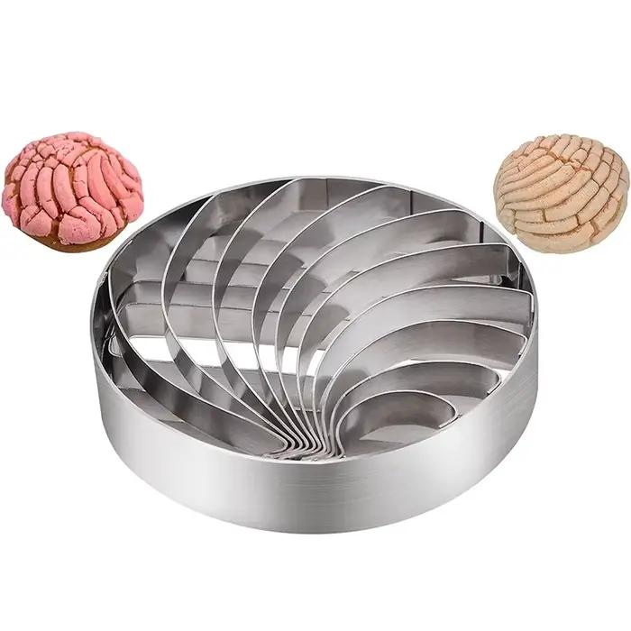 LMETJMA – moule à pain mexicain, coupe-Concha, avec 3 tailles, ensemble de emporte-pièce de porc, ta