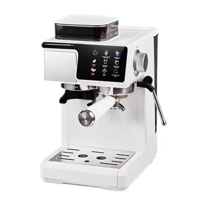 Machine à café 2-en-1 pour boissons chaudes et froides avec moulin intégré et mousseur à lait |   Ma
