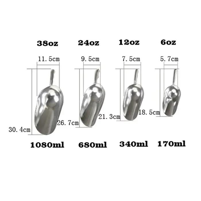 Pelle à glace multifonction en alliage d'aluminium, 1080ml, poignée ergonomique, pour aliments, outi