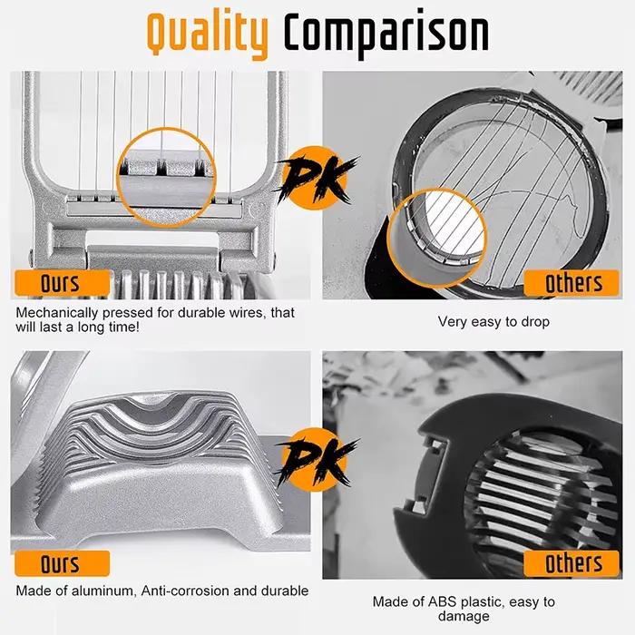 RapDuty-Trancheuse à œufs à coque dure, en fil d'acier inoxydable, pour fruits mous, D479
