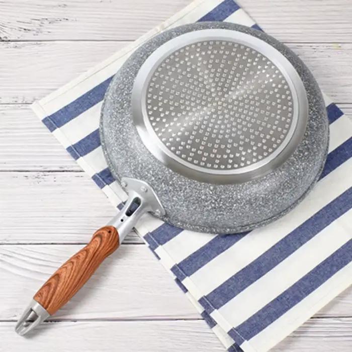 Poêle à Wok en pierre Durable, Pot en céramique antiadhésif, friteuse à Induction, cuisson de Steak,