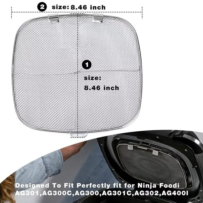Pare-Éclaboussure de Remplacement en Acier Inoxydable, Grille Intérieure 5 en 1, pour Ninja Foodi AG