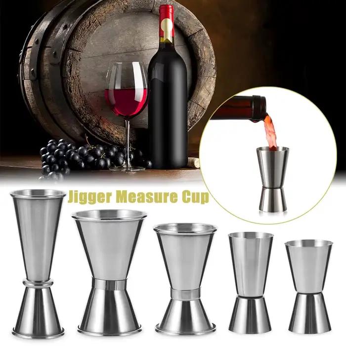 Tasse à mesurer en acier inoxydable pour touristes, jigger à cocktail, tasse à boire, ustensiles de 