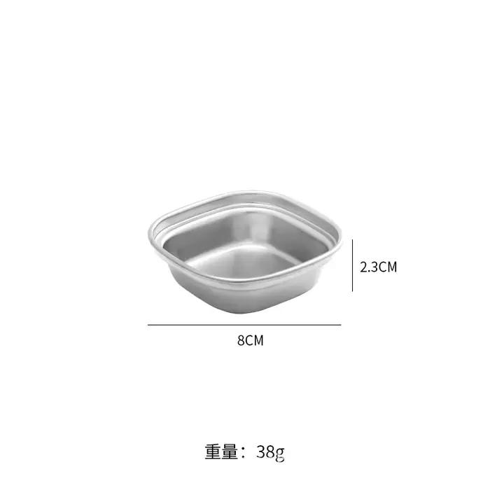 Plat de service divisé en acier inoxydable 304 style coréen pour sauce BBQ, plateau de marinade mono