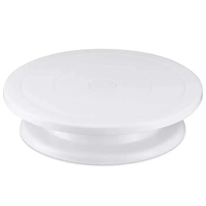 Plateau tournant de gâteau en plastique de 11 pouces, pâte en plastique, décoration de pâtisserie, s