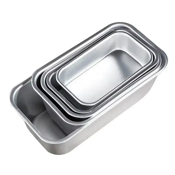 Moule à pain rectangulaire en aluminium, 5 tailles, plateau en étain pour pain, boîte à fromage anti