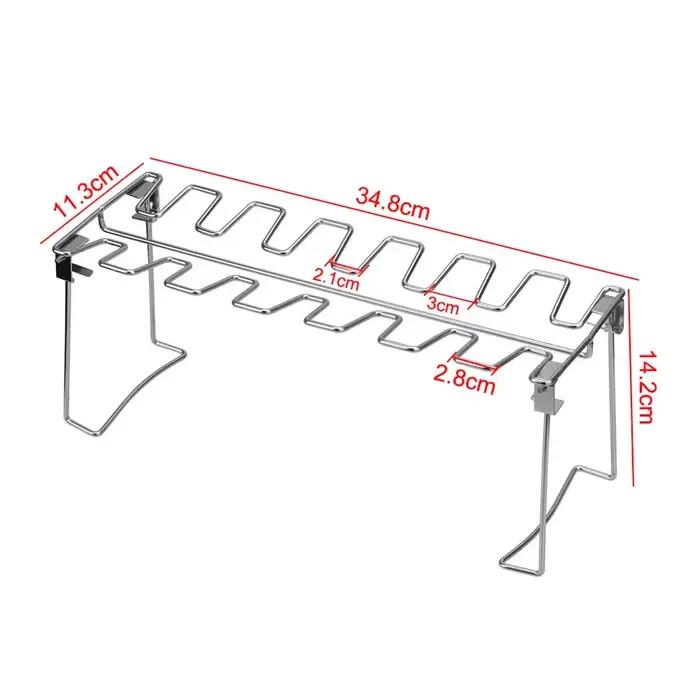 Support d'aile de poulet et de jambe de Barbecue en acier inoxydable, support de rôtissoire de four 