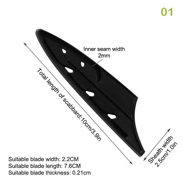 Gaine de couteau de cuisine 3.5/5/7/8 pouces, 1 pièce, couvre-couteau en plastique noir et blanc, co