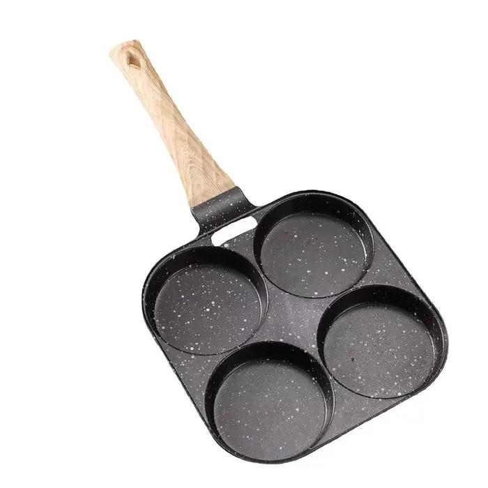 Poêle à frire antiadhésive pour 4 œufs, mini poêle à crêpes, appareil à omelette japonais, anti-roui