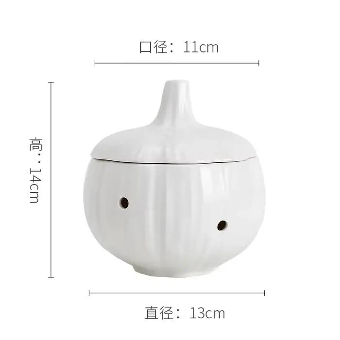 Pot en céramique creux en forme d'oignon, réservoir de stockage, boîte de rangement de cuisine, prév