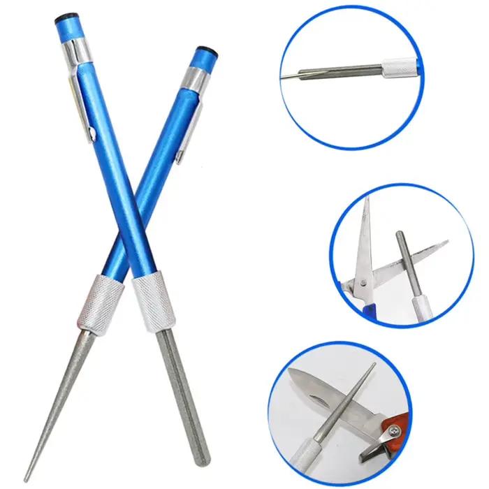 Aiguiseur de couteaux rétractable en diamant, aiguiseur de couteaux à lame dentelée, mini aiguiseur 