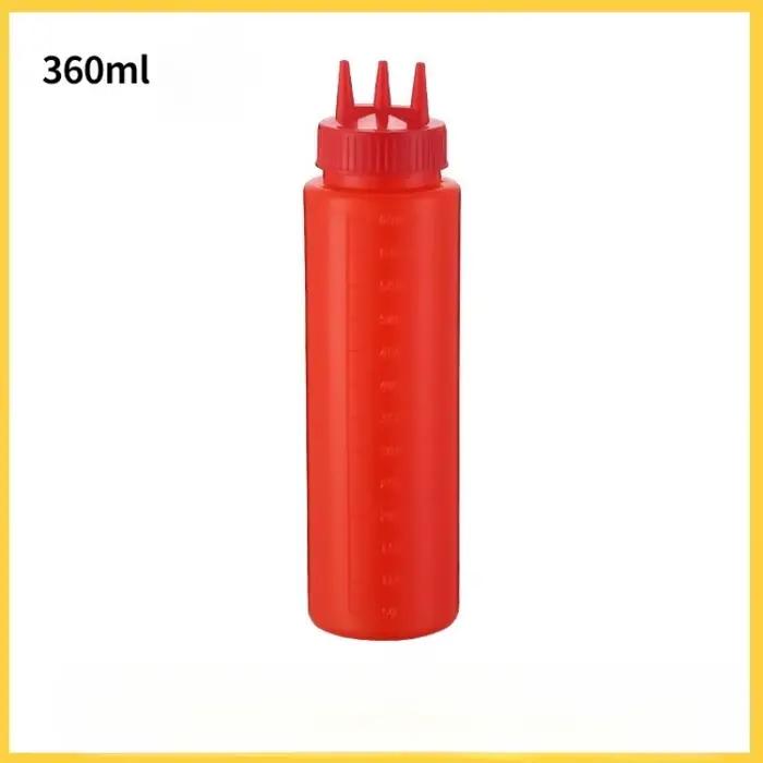 Bouteille à presser à 3 trous 360/450/650/800ML, distributeur de condiments à presser pour vinaigre 
