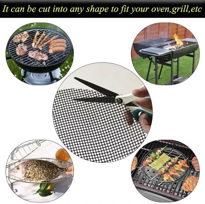 Tapis de gril en maille antiadhésive réutilisable pour Barbecue, facile à nettoyer, fonctionne sur l