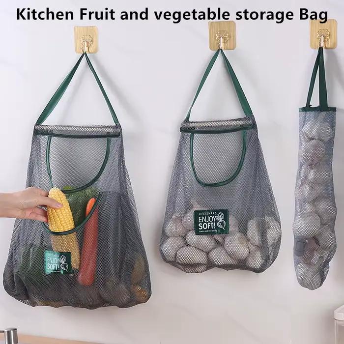 Sacs de rangement réutilisables pour la cuisine, filet de stockage de fruits et légumes pour la mais