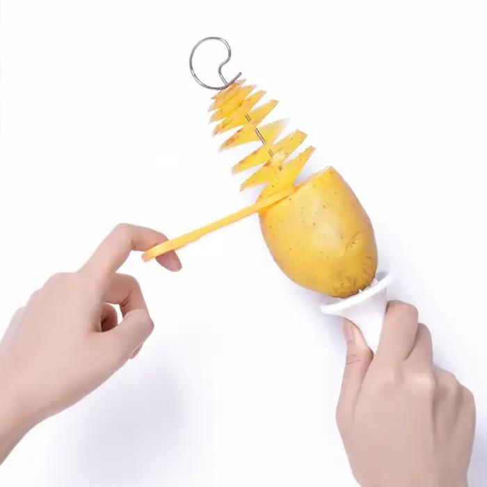 Coupe-pommes de terre en spirale, tranche torsadée, tour de pommes de terre tourbillon, bricolage cr