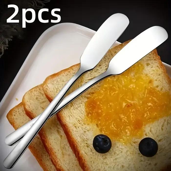 2 pièces, couteau à beurre, couteau à beurre en acier inoxydable, épandeur de fromage, pelle à beurr