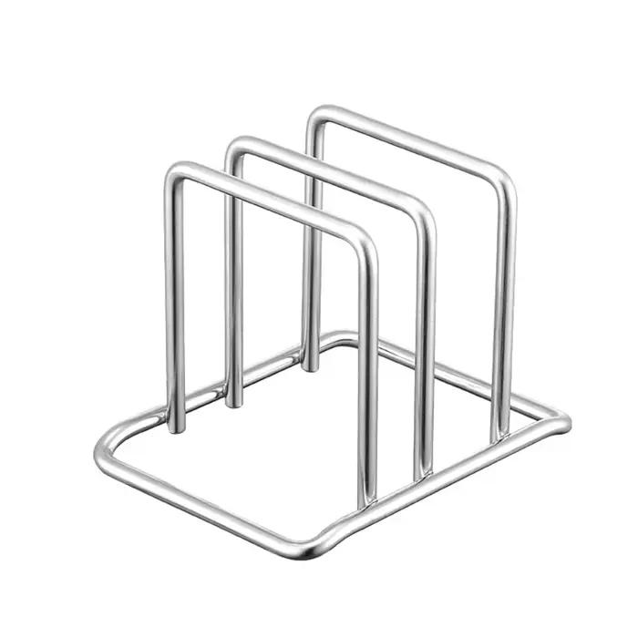 Support de planche à découper Portable en acier inoxydable, 2 sectionnels, gain de place, organisate