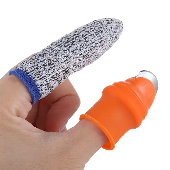 Coupe-pouce + jeu de manchons résistants aux coupures, couteau à pouce, protection des doigts, coute