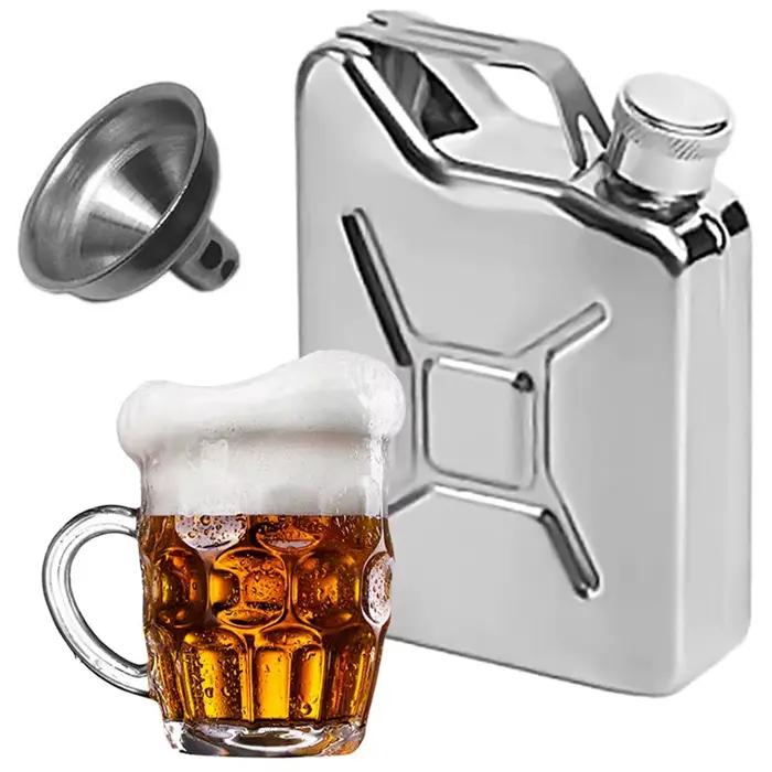 Flacon de hanche de 5Oz avec entonnoir, Pot à whisky et à vin Portable, Flagon créatif en acier inox