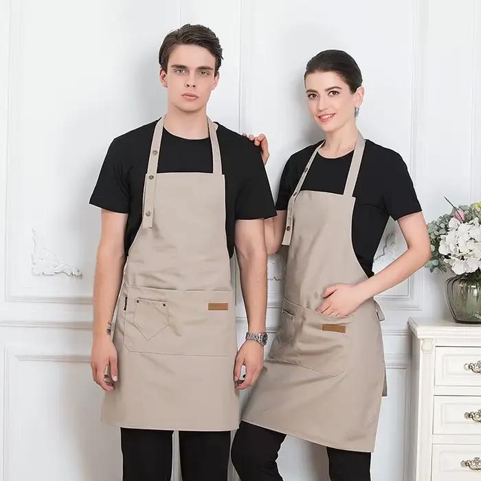Tabliers de cuisine fins et confortables pour femmes et hommes, tablier de travail de Chef pour gril