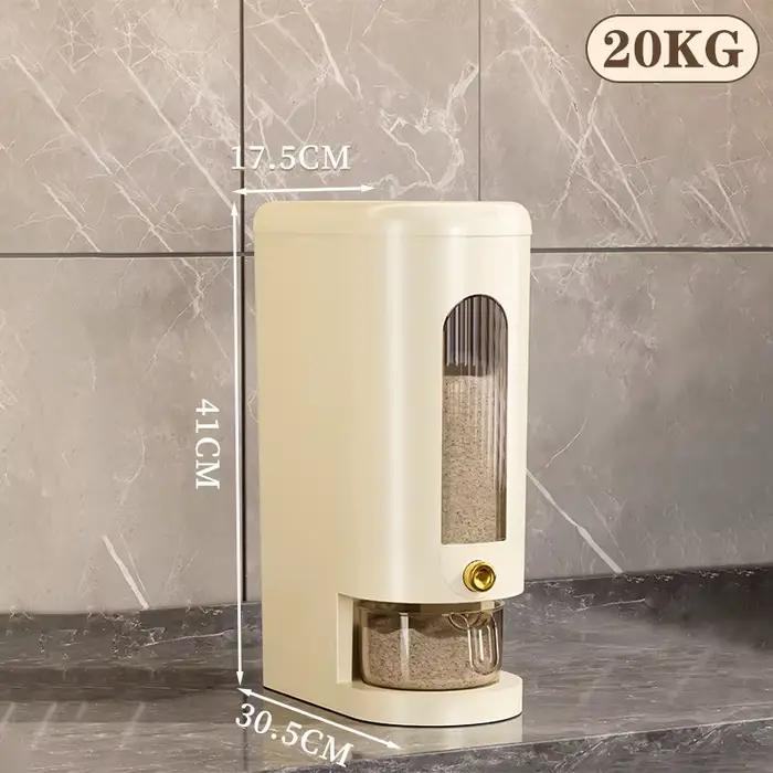 Conteneur de Stockage de Riz, Distributeur d'Aliments Secs, Insecte-Vert, Boîte de Rangement de Céré