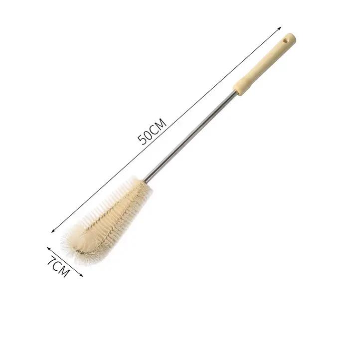 Brosse de nettoyage de tasse, manche long, manche en bois, poils en nylon, petite brosse, brosse de 